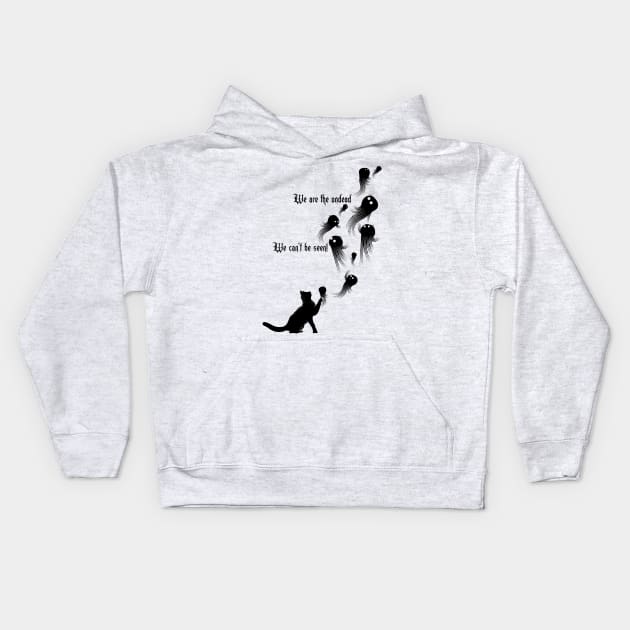 Cat and Undeads Kids Hoodie by Frajtgorski